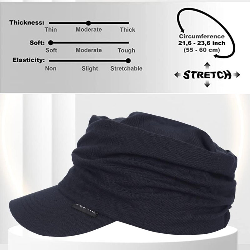 Ruphedy Newsboy Cap for Women Summer Chemo Headwear Hair Loss Cancer Hat with Brim - Image 4